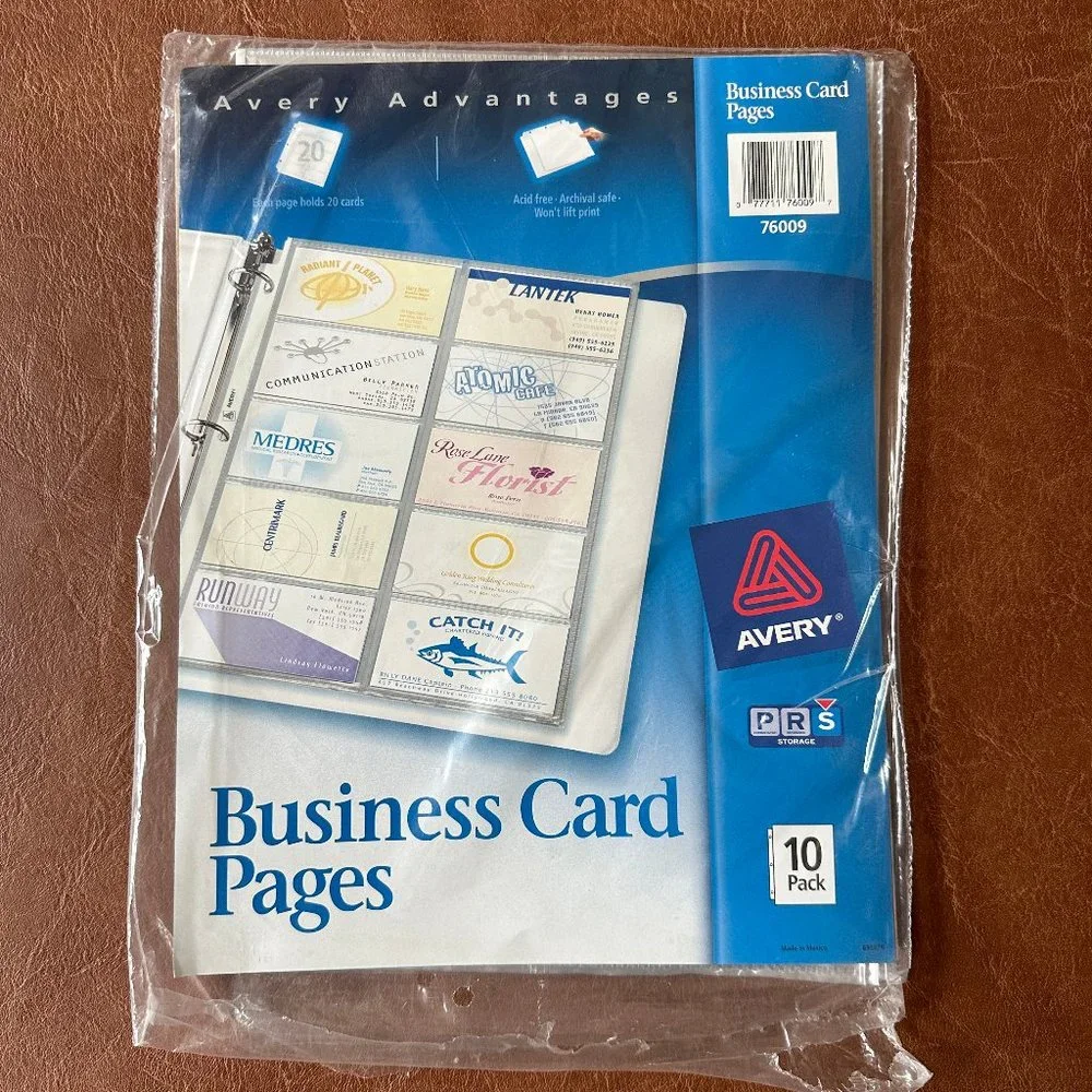 Avery 76009 Business Card Pages Set of 2 -10 packs